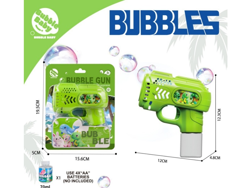 The Conjoined Dinosaur Bubble Gun With Light