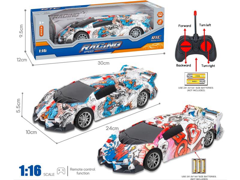 27MHz 1:16 4CH Graffiti Lamborghini Remote Control Car(Not Included Batteries)
