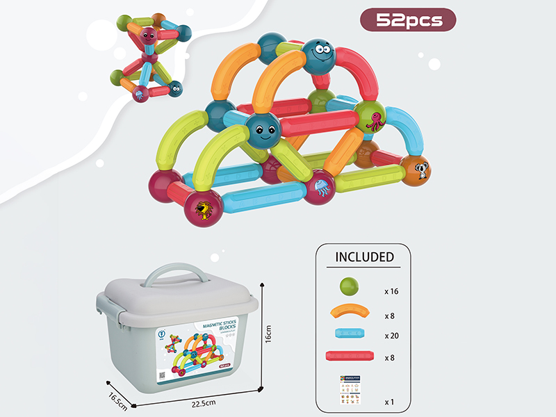 Magnetic Sticks Building Blocks 52pcs