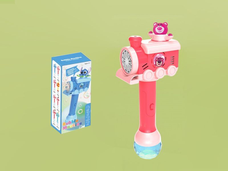 Strawberry Bear Automatic Rotating Electric Bubble Stick