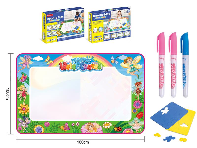 Flower Fairy Water Canvas Doodle Mat