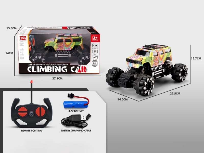 1:18 Graffiti Remote Control Climbing Car