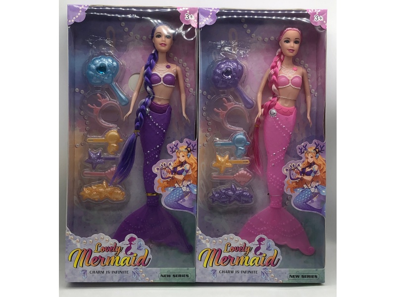 11.5-Inch Real Mermaid Princess Doll