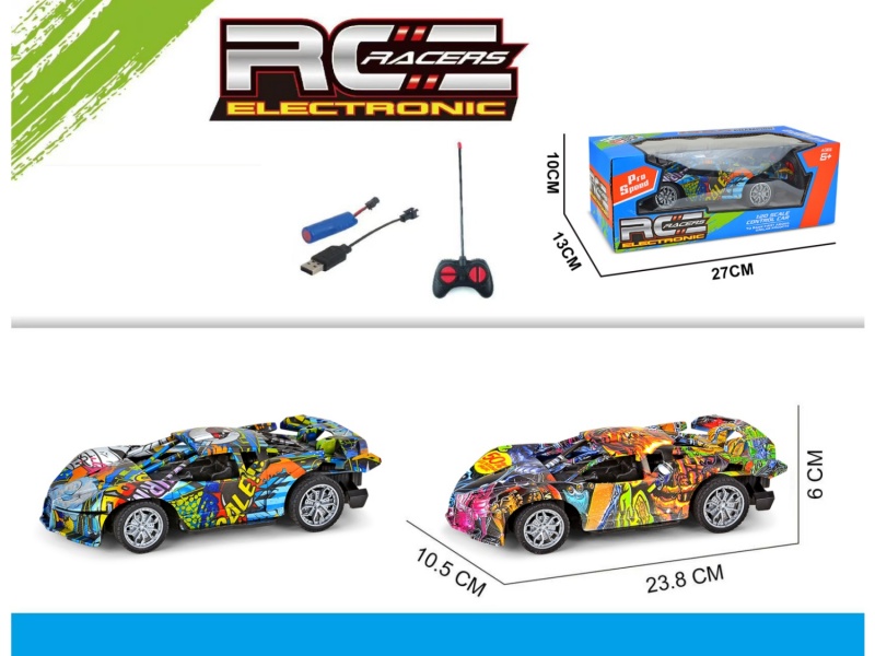 4-Channel RC  Painted Duck Skeleton Car