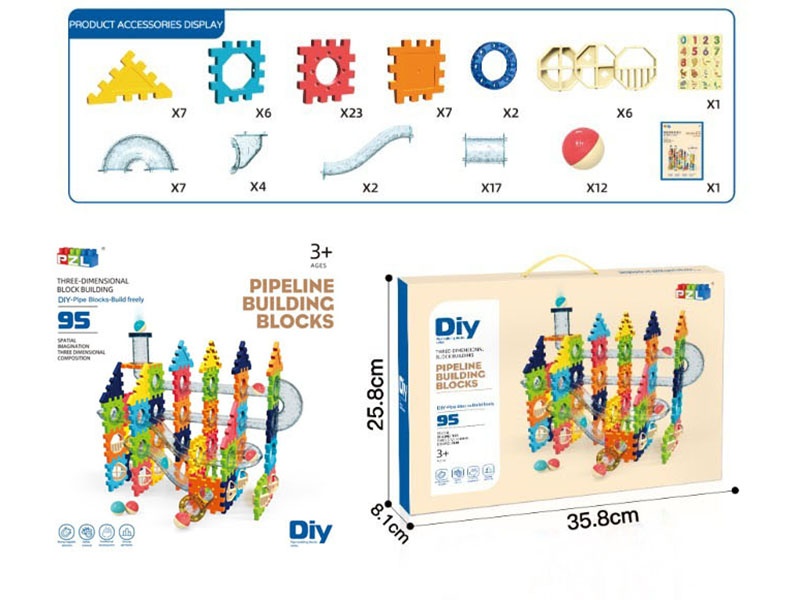 Pipe Ball Bearing Building Blocks (95 Pieces)