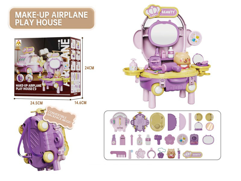 Cartoon And Educational Multi-Functional Accessory Table, Airplane Shaped Play House Toy