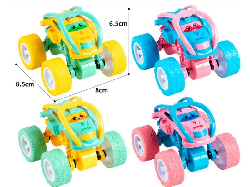 Friction Stunt Four-Wheel Drive Spider Car Macaron (12 Pieces Per Pack)