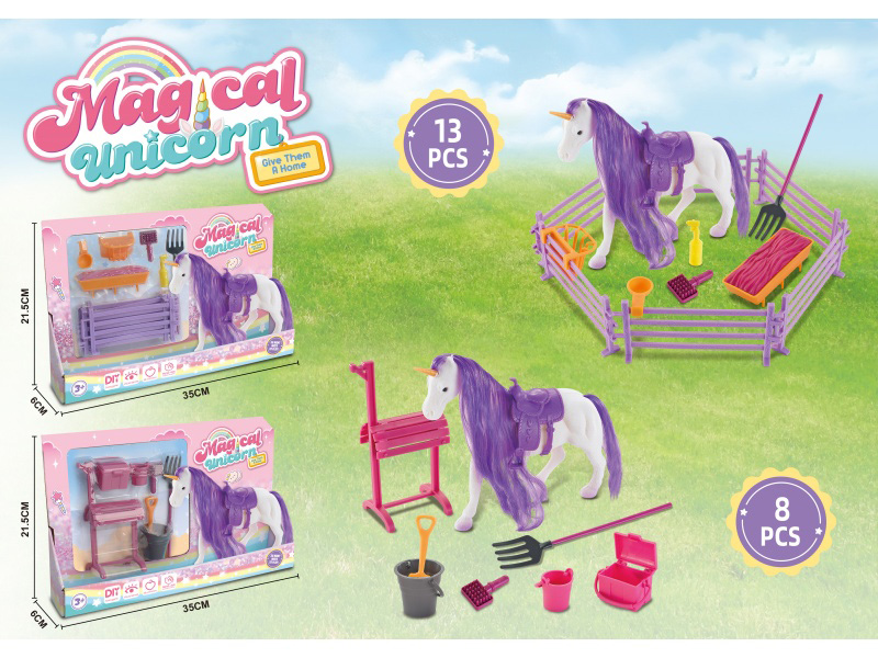 Flocking Unicorn Stable Scene (2 Mixed Combinations)