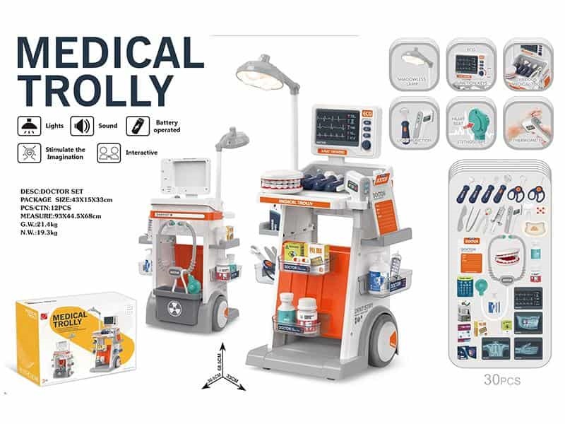 Dental Medical Cart Set(With Light, Sound)