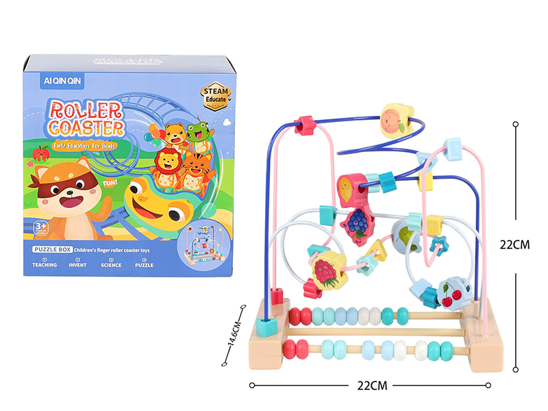 Children's Finger Roller Coaster Early Education Toy Beads(With Music) - Fruit