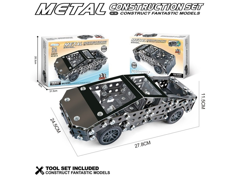Assemble A Tesla With Metal Building Blocks