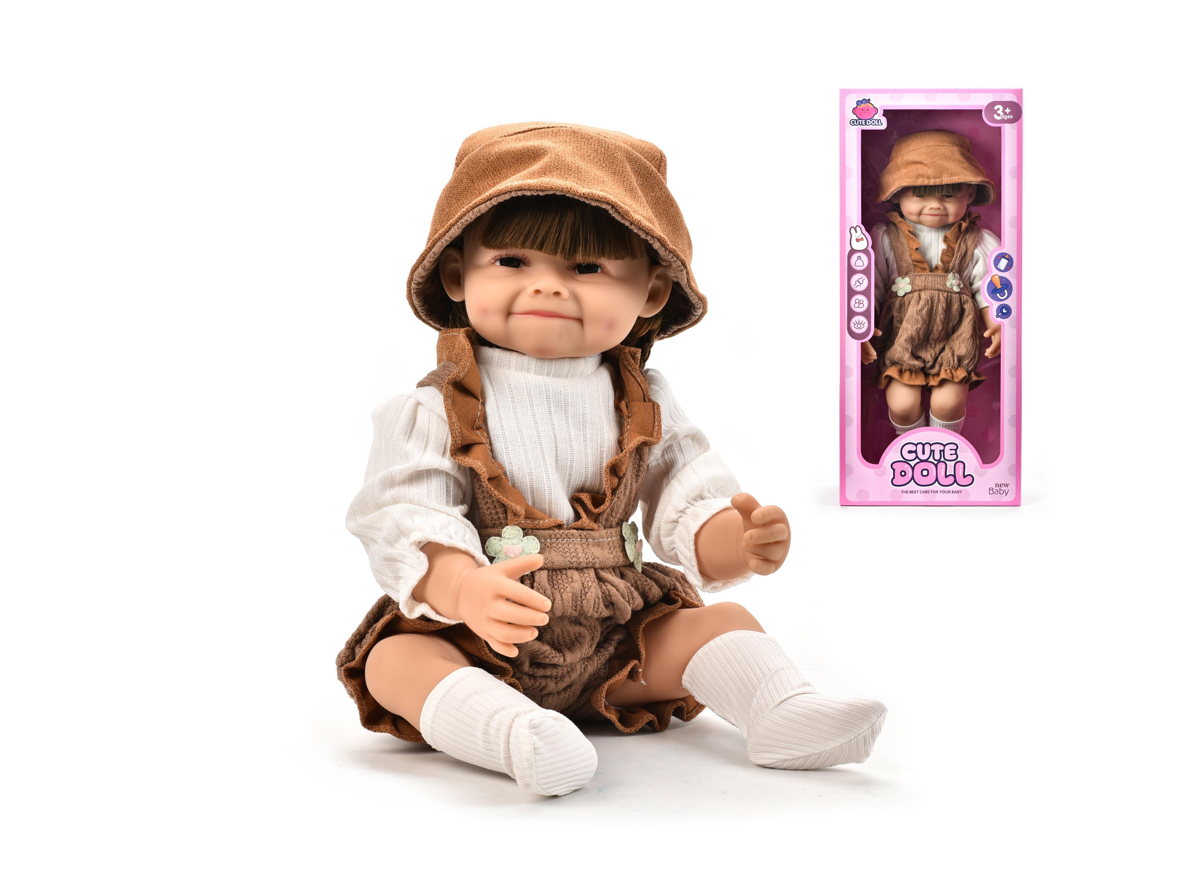 60Cm Reborn Doll, 22-Inch Simulated Baby, Soft Rubber, Fully Lined