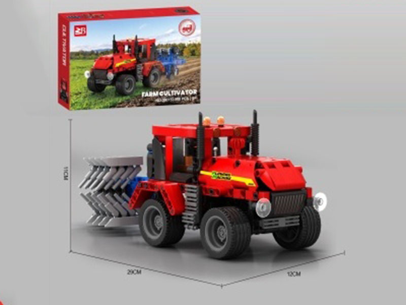 Building Blocks: 580 Pieces Technological Rotary Tiller