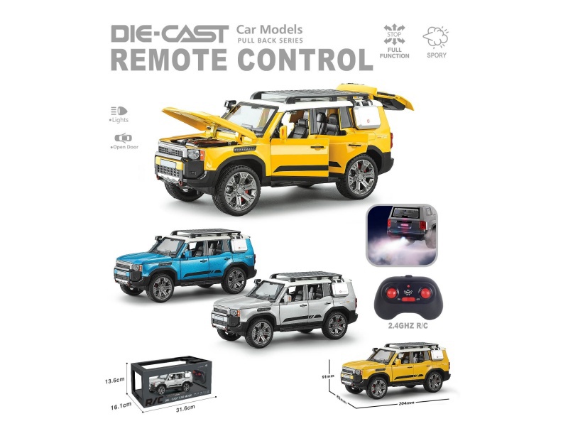 1:22 Remote Control Modified Toyota Prado Alloy Car