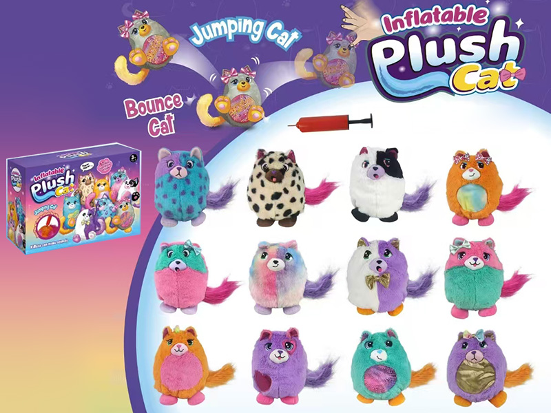 Inflatable Plush Cat With Sound