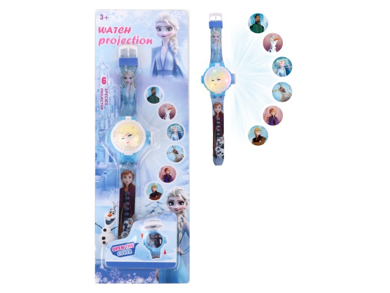 Snow Projection Flash Rotating Electronic Watch