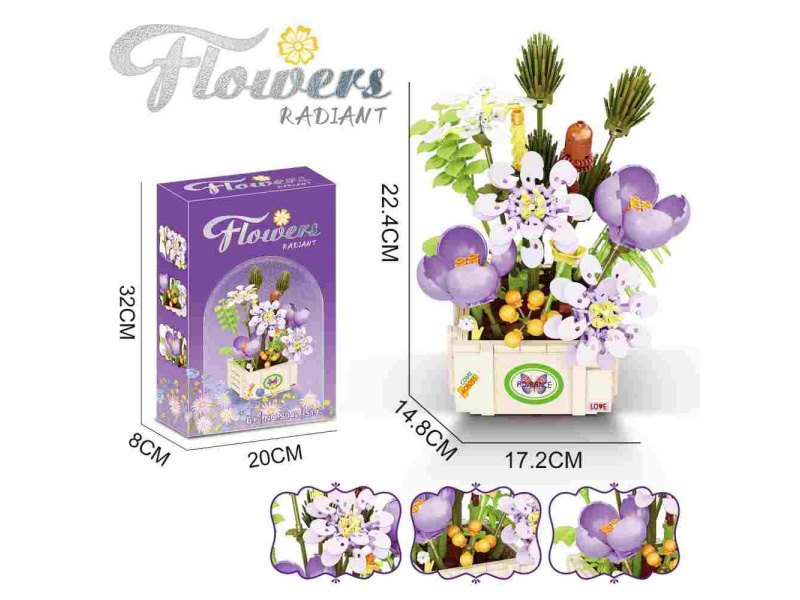 Building Blocks In Full Bloom 519Pcs- Flower Series
