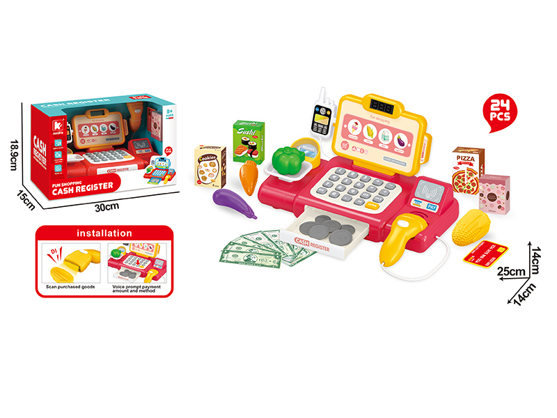 Supermarket Cash Register Set 24PCS(Basic Edition)