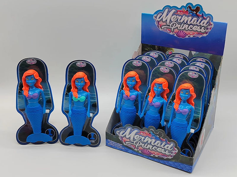 Wind Up Wag Tail Mermaid(Glow In The Dark, Blue, 7 Inch)12PCS