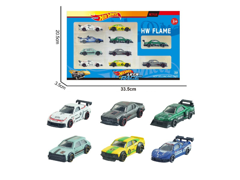 6 Models of 1:64 Windfire Wheel Alloy Muscle Cars, Racing Cars, 10 Pieces Each