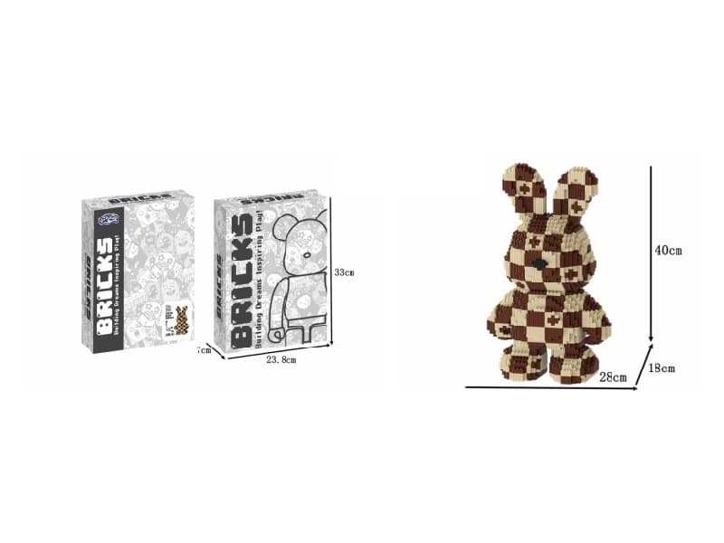 Rainbow Rabbit Building Blocks 4368Pcs