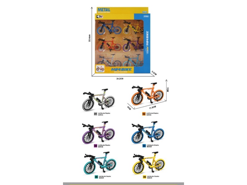 Sliding Alloy Bicycle (6Pcs