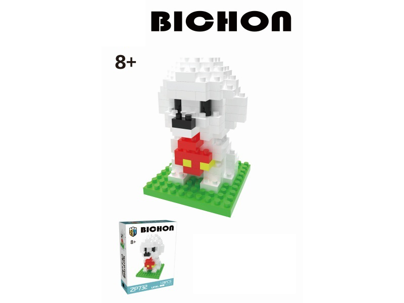Bichon Frise Building Blocks Dog Series 128 PCS