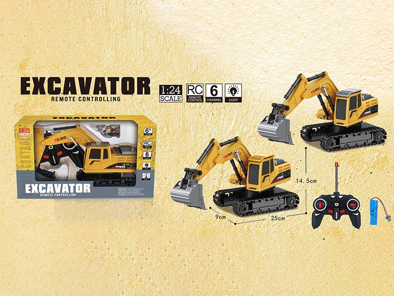 6-Way Alloy Remote Control Excavator