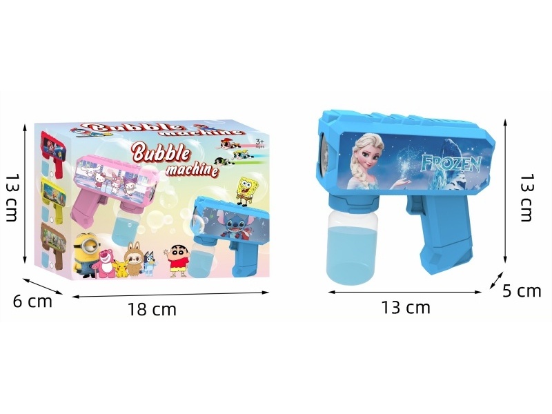 Multi-Hole Light Automatic Bubble Gun (Ice Princess)