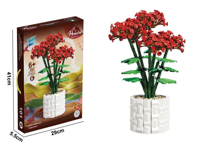 Building Block Potted Five-Pointed Star Flower (926Pcs)926Pcs