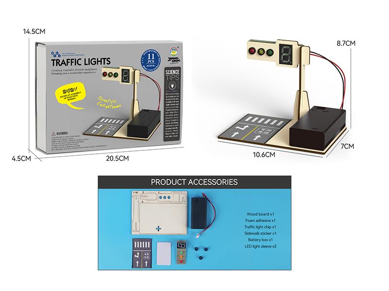 Wooden Science Experiment Toy - Traffic Lights 11pcs