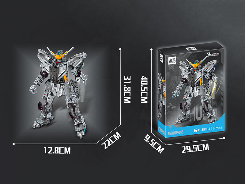 Building Blocks: Mecha Triple Transformation (Dinosaur, Airplane, Mecha) 884 Pieces