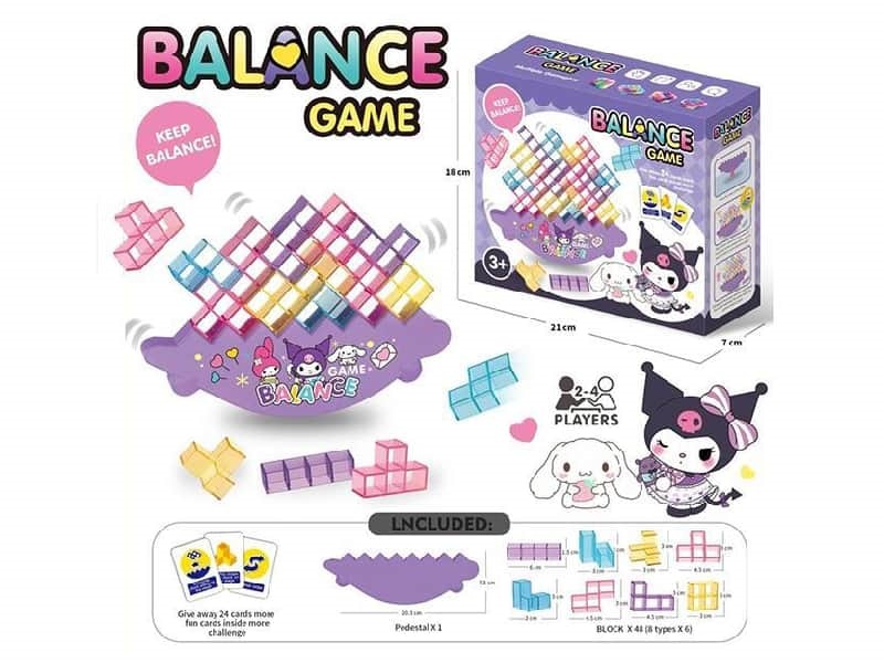 Kuromi Blocks Balance Game 48pcs