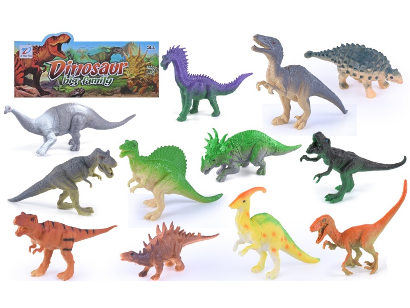 Solid Simulation Dinosaur 12Pcs