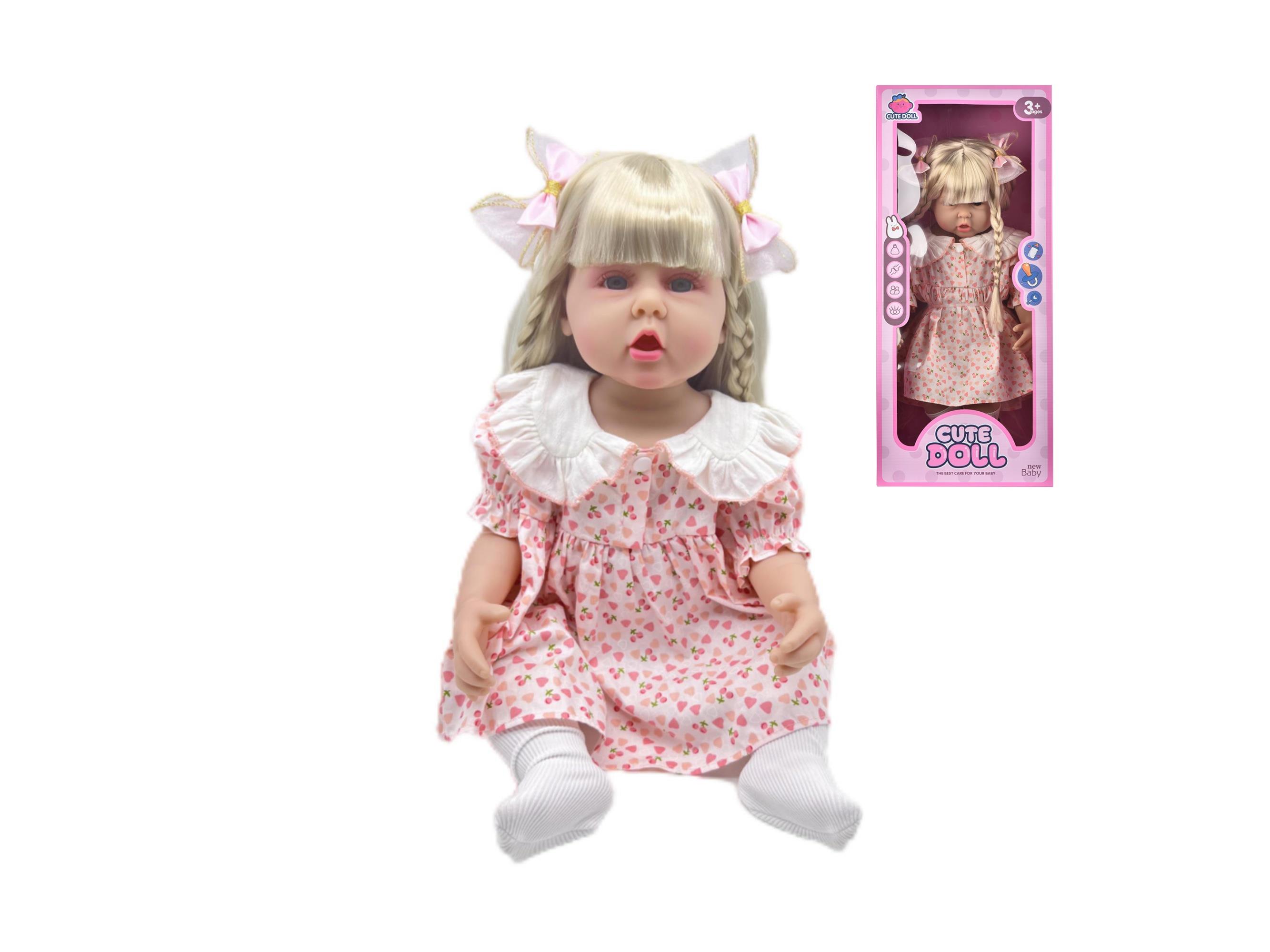 60Cm Reborn Doll, 22-Inch Simulated Baby, Soft Rubber, Fully Lined