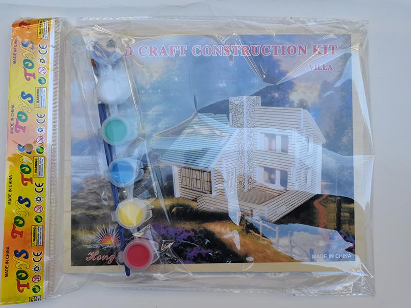 3D Wooden Puzzle DIY Color Drawing Toy