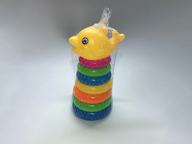 Rainbow Circular Ring Dolphin (7 Rings)