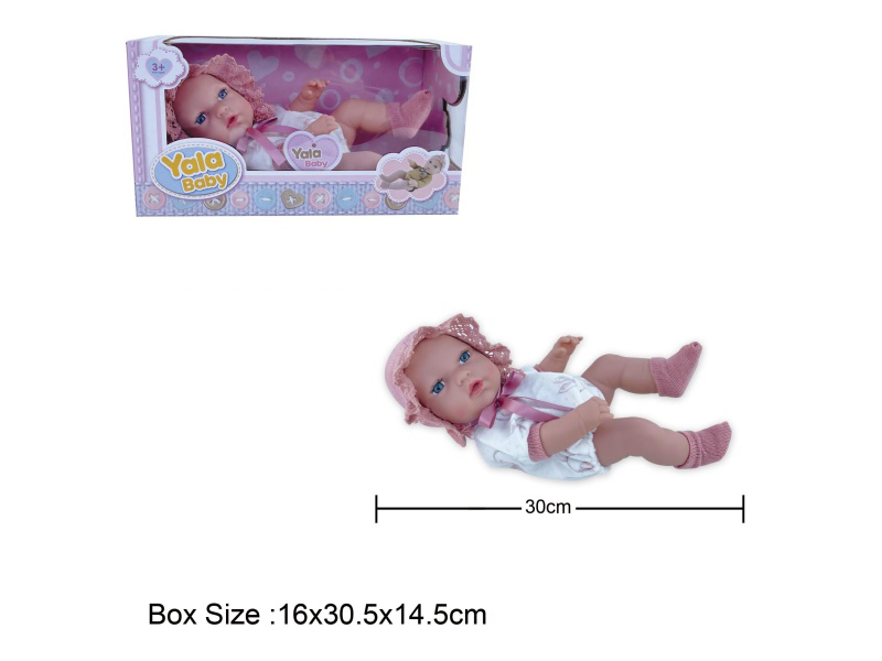 12-Inch Full Vinyl Baby Doll For Newborns