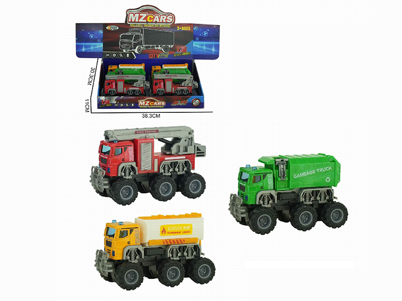 1:36 Double Friction Alloy Off-Road City Cars 6pcs