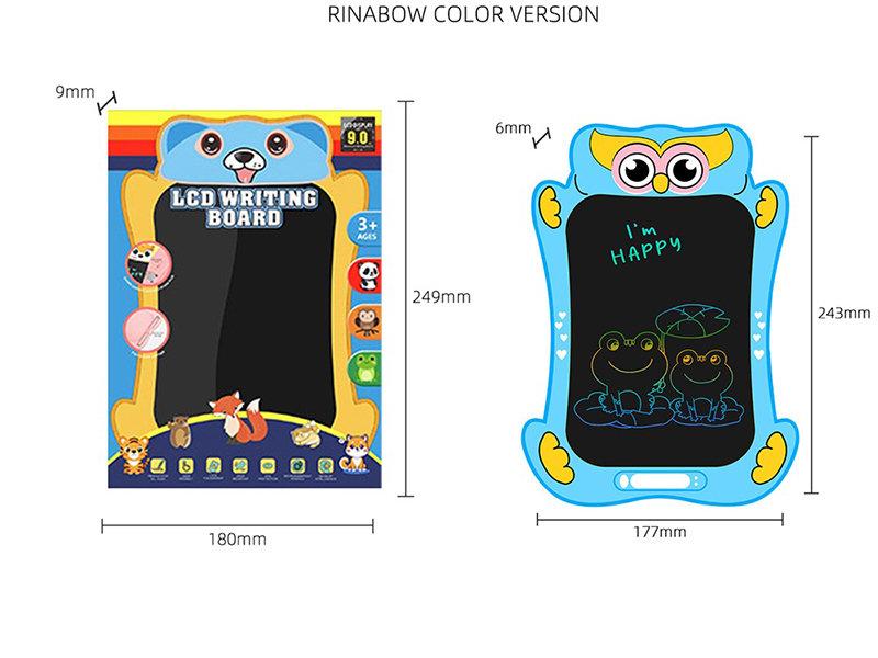 9" Cartoon Owl Color Screen LCD Electronic Writing Board