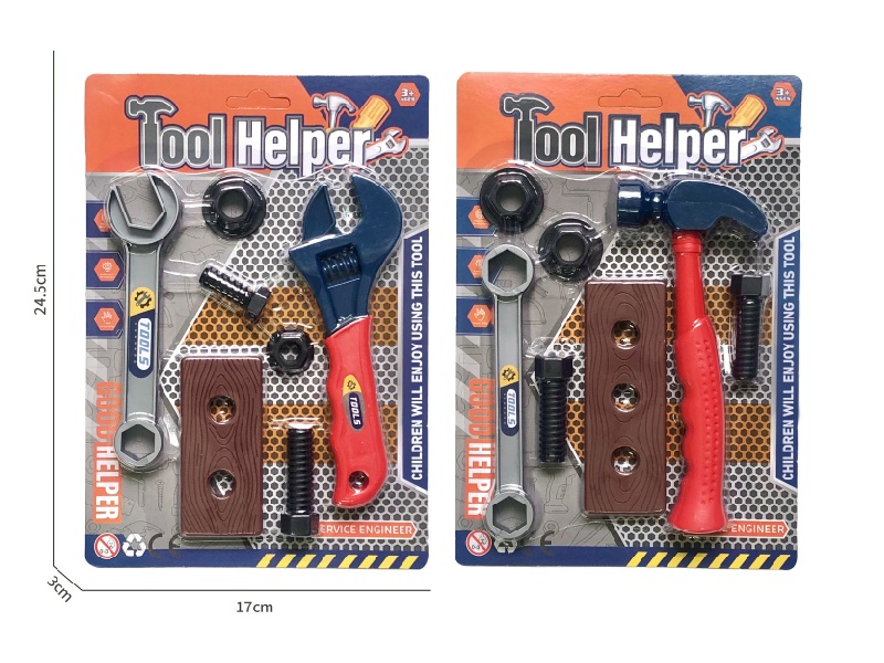 Cartoon Puzzle Tool Set, House Play Toys/Red And Blue