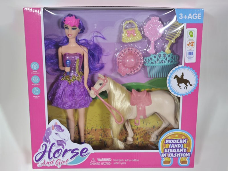 Flower Fairy With Horse (With Lighting And Music Pack Ag13)