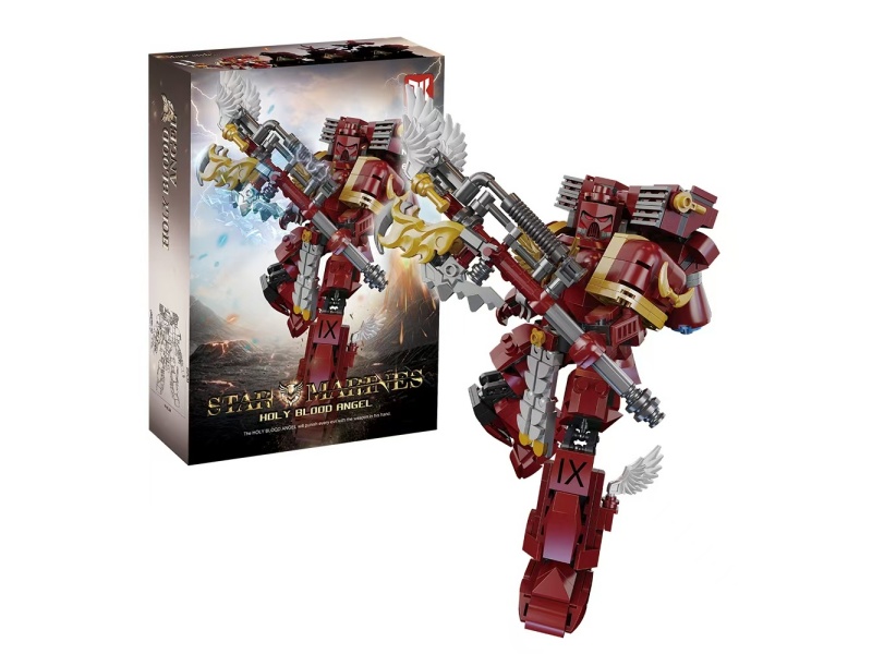 Holy Blood Angel - Red Building Block Puzzle Assembly Toy 628 Pieces +