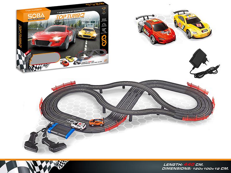 1:43 B/O Racing Car Track Set(Adapter/Battery Version)