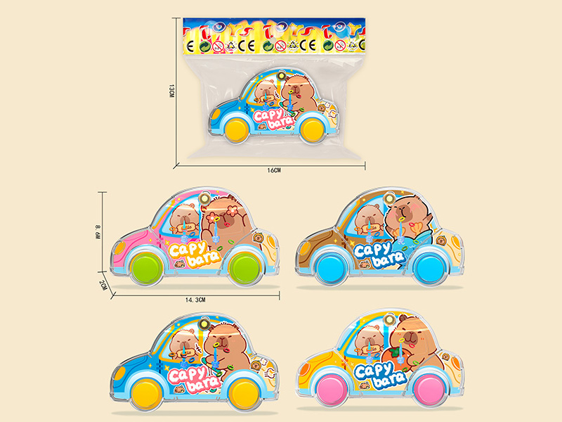 Capybara Transparent Cartoon Car Water Game Toy