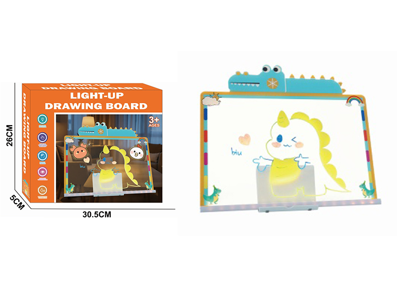 Extra-Large Cartoon Light-Up Drawing Board - Dinosaur