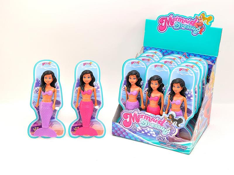 Wind Up Wag Tail Pearly Lustre Mermaid Set(7 Inch)12PCS