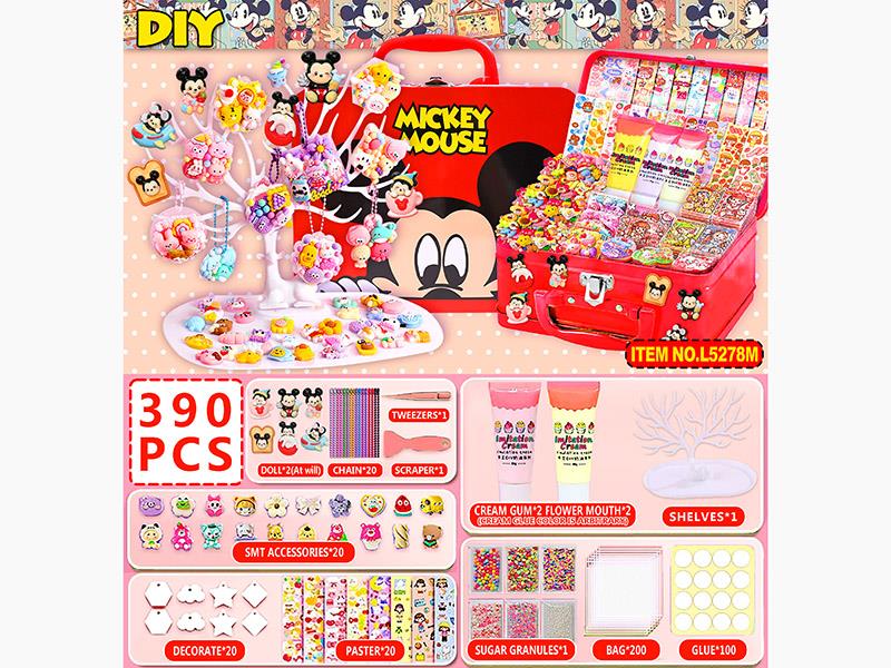 Mickey Mouse DIY Cream Glue Adhesive Sticker Decorations Set 390PCS