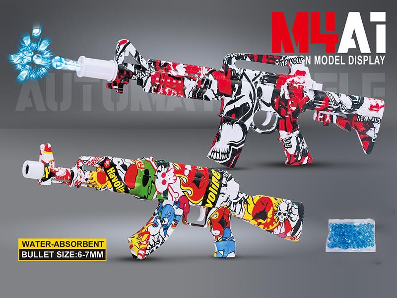 Hydrographics Transfer Printing Graffiti Skin M4A1/AK47 Manual Water Bullet Gun Model