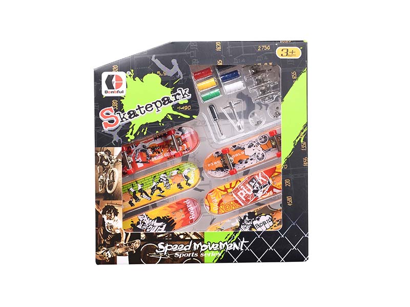 DIY Alloy Finger Skateboard Set